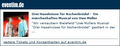 Tickets für Aschenbrödel das Musical in der Stadthalle Bielefeld